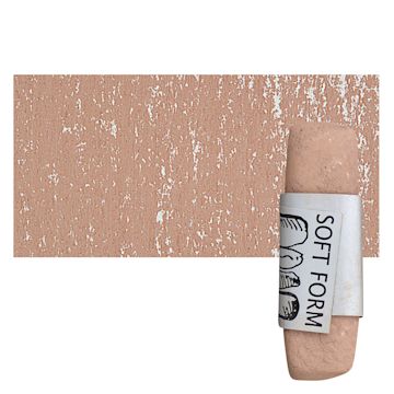 Open in modal - Townsend Artists' Soft Form Pastel - Pale Red Oxide (Dark) pastel and swatch