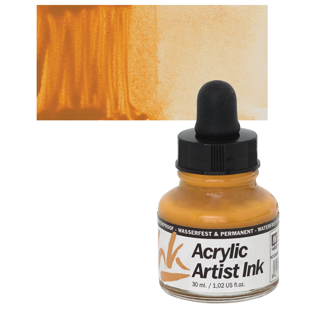 Vallejo Acrylic Artist Ink Indian Yellow, 30 ml BLICK Art Materials