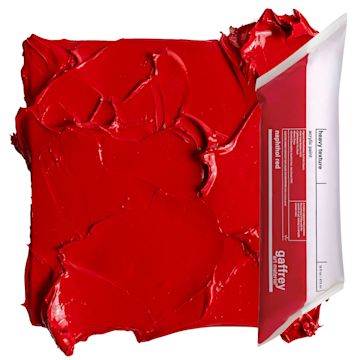 Open in modal - Gaffrey Heavy Body Texture Acrylic Paint - Naphthol Red, 16 oz pouch and swatch