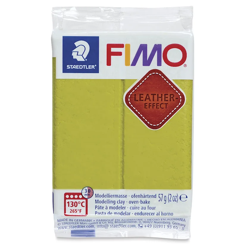 Staedtler Fimo Leather Effect Clay - Olive, 2 oz | BLICK Art Materials