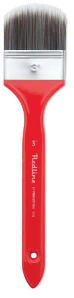 Open in modal - Princeton Redline Series 6700 Synthetic Brush - 3" Long Handled Oval Mottler shown