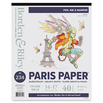 Open in modal - Borden & Riley Paris Paper Sketch Pad - 14" x 17", front cover