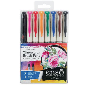 Pilot Enso Watercolor Brush Pen Hand Lettering Kit - Set of 8