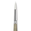 Escoda Perla Toray White Synthetic Brush - Round, Short Handle, Size 12