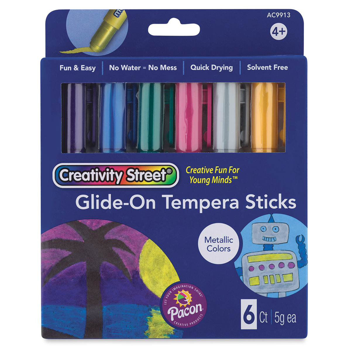 Glide-On Tempera Paint Sticks - Creativity Street