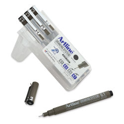 Artline Drawing Pens - Wallet Set A, Set of 4, Inside of Packaging