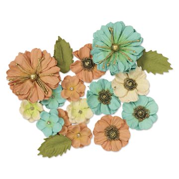 Open in modal - Little Birdie Renae Paper Flowers - Sun & Rain, Pkg of 27