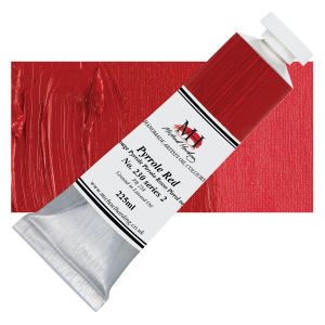 Michael Harding Artists Oil Color - Pyrrole Red, 225 ml, Tube with Swatch