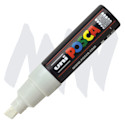 Uni Posca Paint Marker - White, Broad Chisel, 8 mm