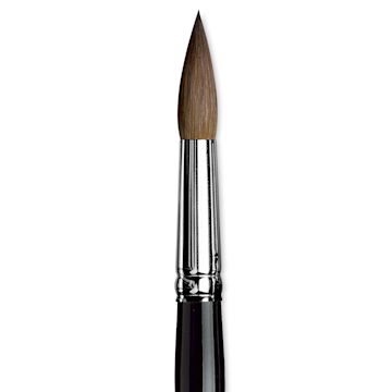 Open in modal - Da Vinci Maestro Kolinsky Sable Brush - Round, Short Handle, Size 18 close up