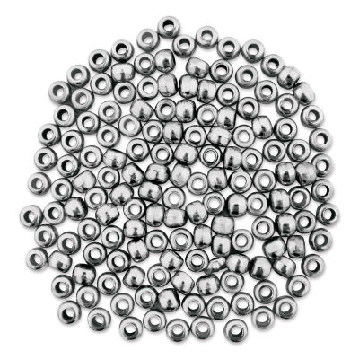 Craft Medley Pony Beads - Metallic Silver, Package of 150