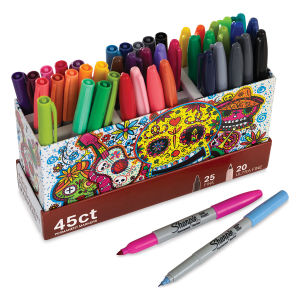 Sharpie The Ultimate Collection - Set of 45, (open showing contents)