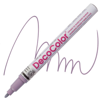 Decocolor Paint Marker - Pale Mauve, Fine Tip (Swatch and Marker)