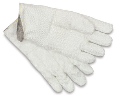 Glass Cloth Blend Gloves - Pair of white gloves shown
