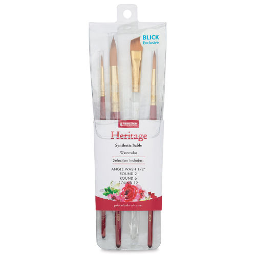  Princeton Heritage, Series 4050, Synthetic Sable Paint Brush  for Watercolor, Round, 3/0