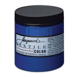 Jacquard Textile Color - Fluorescent Blue, 8 oz jar