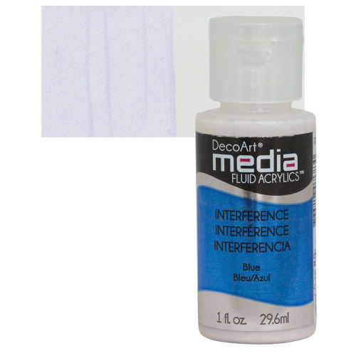 Deco Art Media Fluid Acrylic, 1 oz Bottle - Interference Blue