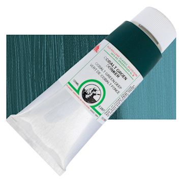 Open in modal - Old Holland Classic Oil Color - Cobalt Green Deep, 125 ml tube and swatch
