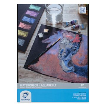 Open in modal - Van Gogh Black Watercolor Paper Pad - 11" x 15", front cover