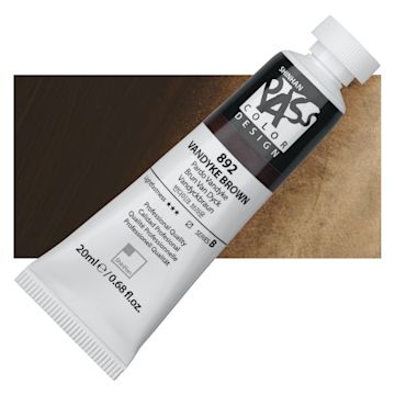 Open in modal - ShinHan Pass Colors Opaque Watercolor Tube - Vandyke Brown, 20 ml tube and swatch