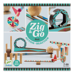 Djeco Zig and Go Reaction Construction Set - Roll (Front of packaging)