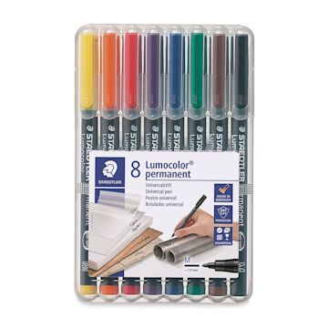 Open in modal - Staedtler Lumocolor Permanent Marker Set of 8 - Assorted, Medium
