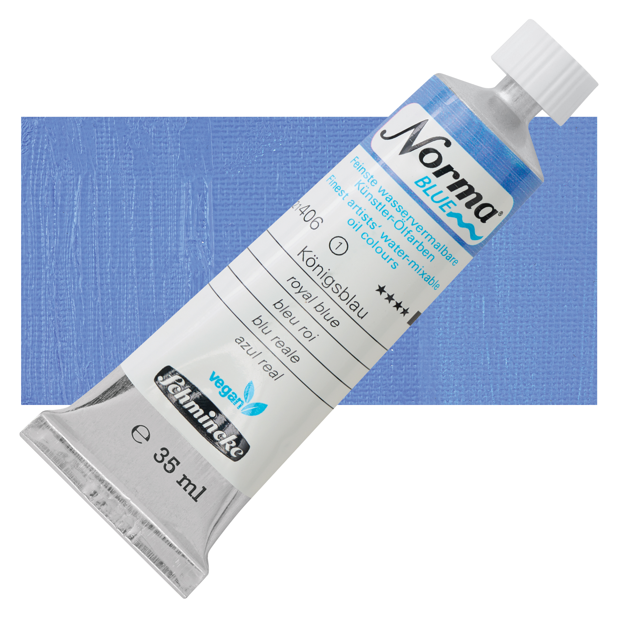 Schmincke Norma Blue Water-Mixable Oil Paint - Royal Blue, 35 ml