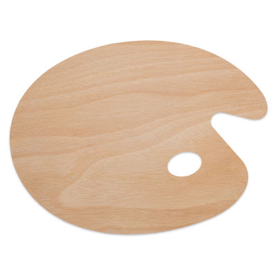 Kingart Oval Wooden Palette - Top view of Palette