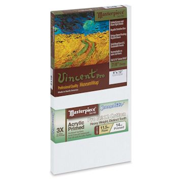 Open in modal - Masterpiece Vincent Pro Sausalito Cotton Canvas - 6" x 12", Acrylic Primed