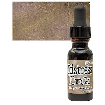 Open in modal - Ranger Distress Ink Pad Re-Inker - Frayed Burlap bottle and swatch