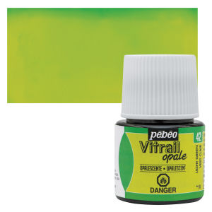 Pebeo Vitrail Paint - Opaque Light Green, 45 ml bottle