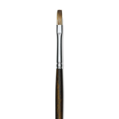 Silver Brush Monza Synthetic Mongoose Artist Brush - Long Handle, Flat, Size 2 (close up)