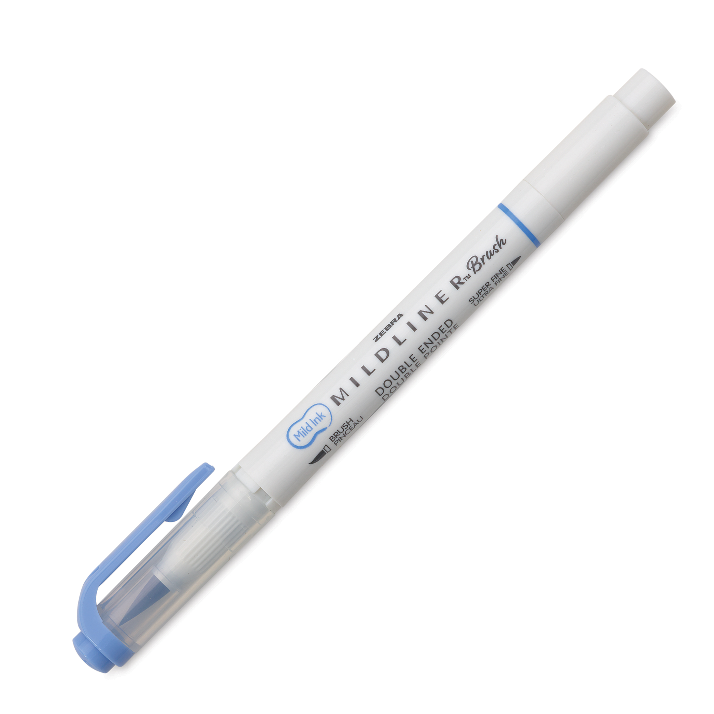 絵画 flk040131 Zebra Mildliner Double Ended Brush Pen - Dark Blue | BLICK Art