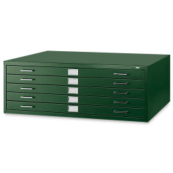 Safco Steel Flat File - Wild Wood Pine, 5 Drawer, Small