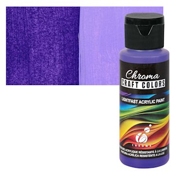 Open in modal - Chroma Craft Colors Acrylic Paint - Eggplant, swatch and bottle
