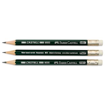 Open in modal - Faber-Castell 9000 Perfect Pencil - Pkg of 3, pencil Refills out of pack