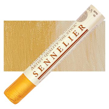 Open in modal - Sennelier Artists' Oil Stick - Gold 38 ml stick and swatch