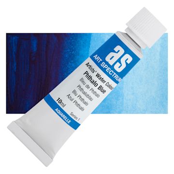 Open in modal - Art Spectrum Artists’ Watercolor Tube - Phthalo Blue, 10 ml tube and swatch
