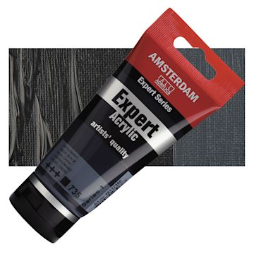 Open in modal - Amsterdam Expert Series Acrylic - Oxide Black, 75 ml tube and swatch