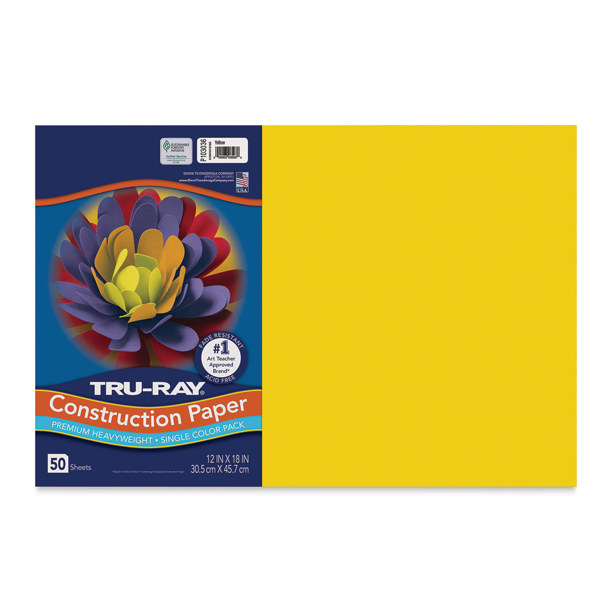 Yellow Construction Paper 12X18 50 Sheets