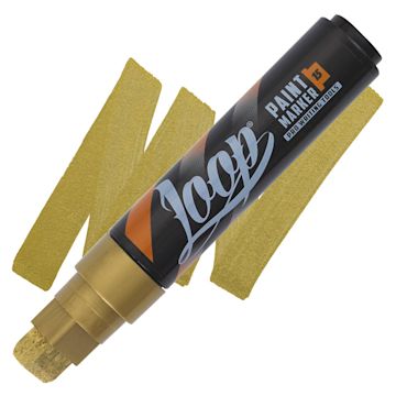 Open in modal - Loop Paint Marker - Gold, 15 mm marker and swatch