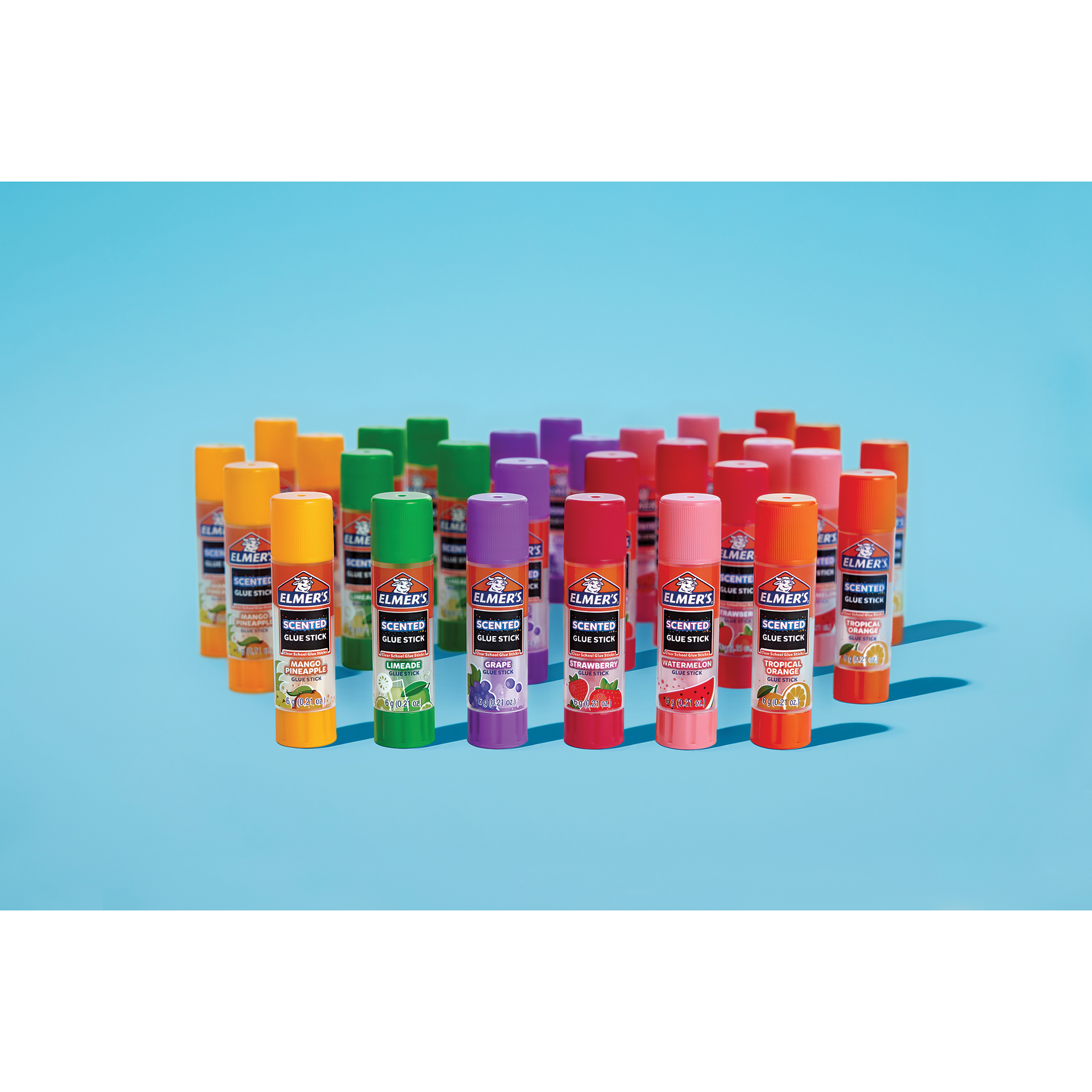 Elmer's Scented WashableRemovable Glue Sticks, 0.21 oz., Assorted Colors,  30/Pack (2175692)
