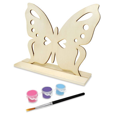 Krafty Kids Wood Décor Stand Painting Kit - Butterfly =
