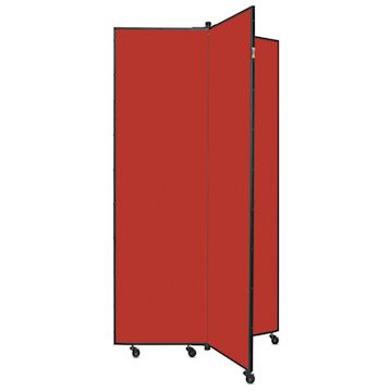 Open in modal - Screenflex Mobile Display - 6 ft 5", Red, 3 Panel
