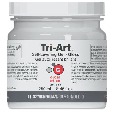 Tri-Art Finest Self-Leveling Gel Medium - Front of 250 ml Jar
