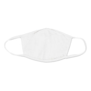 Bella Canvas Adult Reusable Face Mask - Solid White, S/M, Package of 5