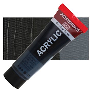 Open in modal - Amsterdam Standard Series Acrylic - Oxide Black, 20 ml Tube and swatch