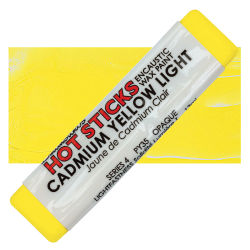 Enkaustikos Hot Sticks Encaustic Wax Paints - Cadmium Yellow Light, 13 ml stick