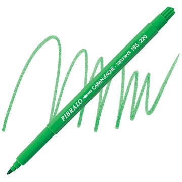 Open in modal - Caran d'Ache Fibralo Marker - Grass Green marker and swatch