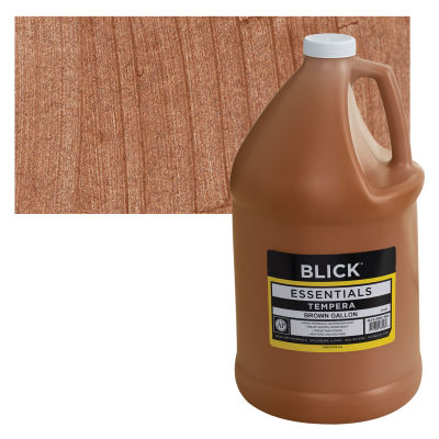 Blick Essentials Tempera - Brown, Gallon with swatch